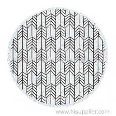 Simple round beach towel