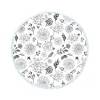 Flower rattan round towel