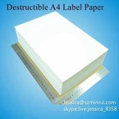 Hot Sale Quality A4 Destructible Permanent Adhesive Sticker Paper For Warranty Screw Vinyl Sticker