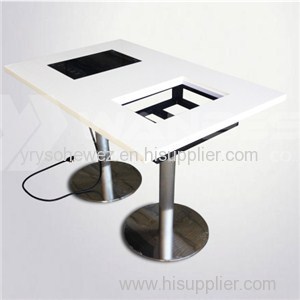 Solid Surface Artificial Marble Hot Pot Table