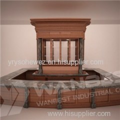 Solid Wood Customized Artficial Marble Huge Bar Counter
