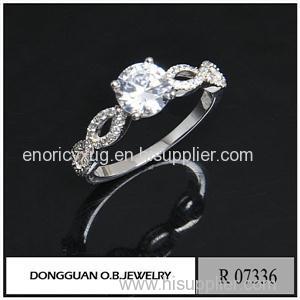 R7336 925 Silver 1CT Diamond Jewelry Engagement Ring Jewelry
