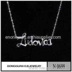 N698 Pure Silver Costume Necklace