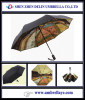 Double layer pretty painting three fold umbrella high quality oil pattern 3 fold umbrella