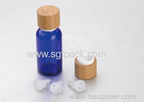 bamboo press pump dropper glass oil bottle 100ml glass bottle dropper