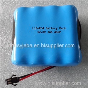 12.8V 3Ah LiFePO4 Battery For Street Light
