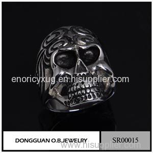 SR0015 316l Stainless Steel Skull Ring