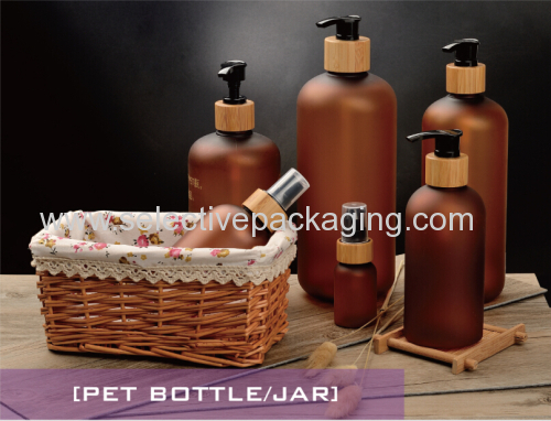 amber color frosted PET bottle and jar series