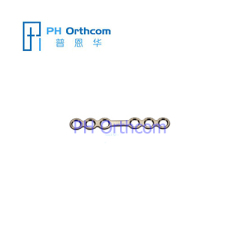 Titanium Micro Plate for Cranio-Maxillo-Facial Surgery System 1.5 Straight Plate 6 holes with bridge