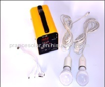 10w household solar power lighting system