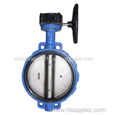 Worm Gear Wafer Soft Seal Butterfly Valves