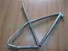 titanium cyclocross bike frame with long seat tube surface sand blast finished