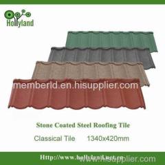 Stone coated steel roofing tiles