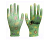 PU Printing 13G Polyster Shell Garden Safety GLove