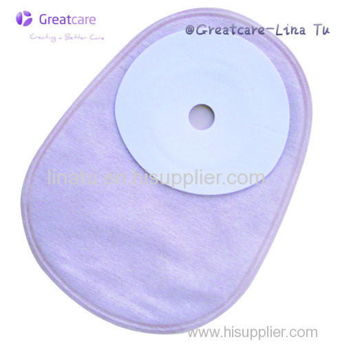 Standard One piece/Two piece hydrocolloid adhesive colostomy bag /ostomy bag /ileostomy bag with Skin Barrier Pouch with