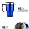 16OZ Stainless Steel Coffee Cup with Handle Insulated Thermals Travel Mug Tumbler