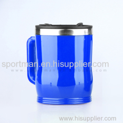 400ml coffee travel mug pleastic coffee mug with handle