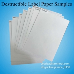 Factory Price Fragile Adhesive Paper Security Destructible Vinyl Label Material Eggshell Sticker Papers