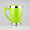 14oz Plastic Travel Mug cup keep warm with colorful handle and lid