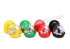 Plastic Colorful Casino Dice Cup With Camera Inside See Through The Dices