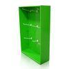 Green Glossy PP Corrugated Cardboard Sidekick Display Stands for Food