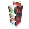 2 sided Cardboard Pos Display Stands with 6 pockets for Storage bags