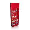 Red Color Cardboard Floor Display with hooks for Christmas gifts