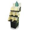 Foldable Bespoke Floor Cardboard Retail Displays with trays 3 Tiers