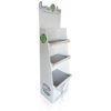 Bespoke floor stand 3 tier Corrugated Cardboard Display Shelves Glossy Finishing