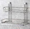 Bathroom Hardware Double Layers Square Brushed Stainless Steel Towel Rail