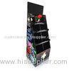 CMYK Printing Sturdy Cardboard Floor Display 4 shelves Free Standing