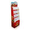 Food Cardboard Display Shelves Glossy Free Standing for promotion