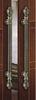 SUS304 Customized Copper Door Handle Sliding Glass Door Handle With Key Lock