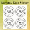 Custom Non Removable Destructible Vinyl Label Paper Printing Round Warranty Date Sticker