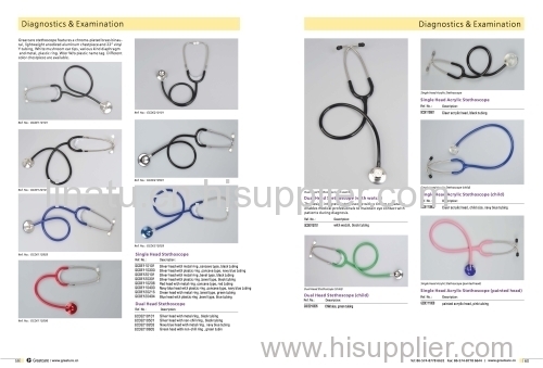 stainless Stethoscope cardiology stethoscope with single and dual type