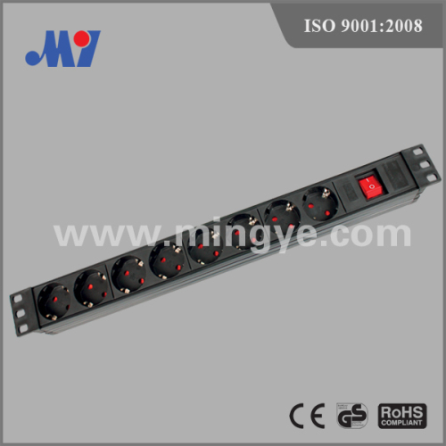 8 ways switch PDU socket