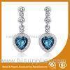 Trendy Unique Diamond Metal Earrings Jewellery With Blue Crystal