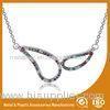 Plating Embossing Silver Glass Chain Necklace For Promotion Gift