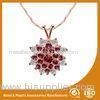 18k Gold Metal Chain Necklace Crystal Fashion Flower Jewelry For Wedding