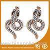 Simple Design Alloy Gold Rhinestone Earrings Metals Antique Earrings