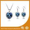 Stylish Zinc Alloy Jewelry Sets Gold Plated Blue Jewellery Sets Heart Shape