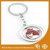 Round Square Gold Silver Custom Angry Bird Keychains Zinc Alloy