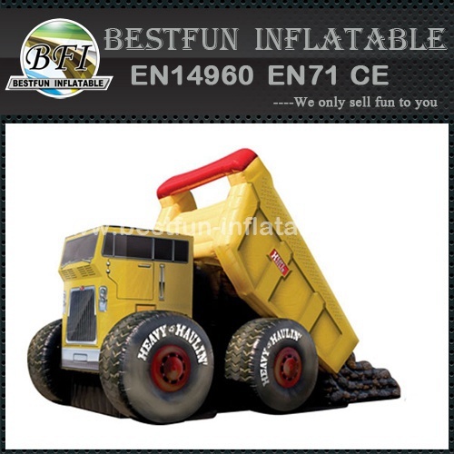 Crazy inflatable monster truck slide direct manufacture