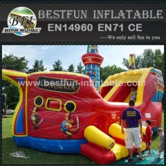 Inflatable buccaneer pirate ship slide