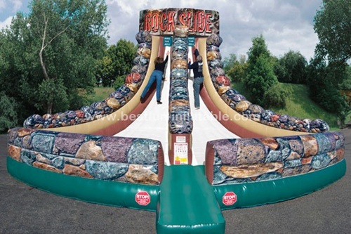 Jungle rock digital printing inflatable slide