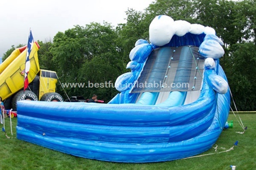 Surfs Up Double Splash Wild West Sandy beach inflatable Slide