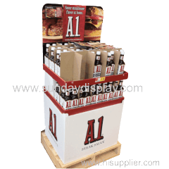 Bottle wine cardboard shipping display stand
