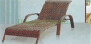 Brown color rattan lounge chair set furniture