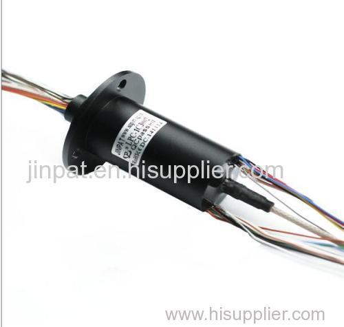 30-channel hybrid slip ring high frequency and electric rotary joint for mini-type machine and display equipment