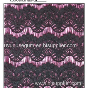 Black Nylon Eyelash Lace Fabric (E1691)